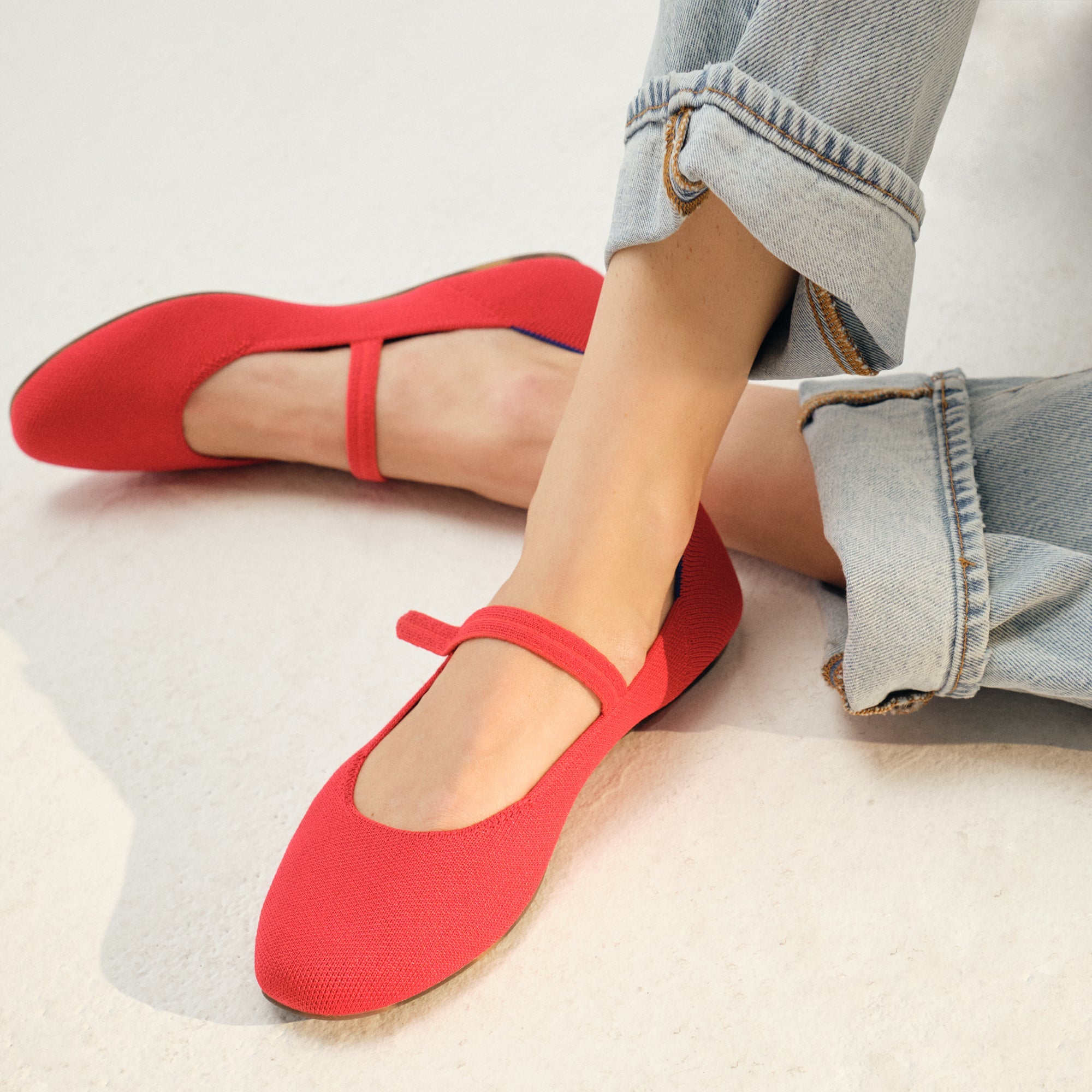 The Square Mary Jane - Lollipop Red