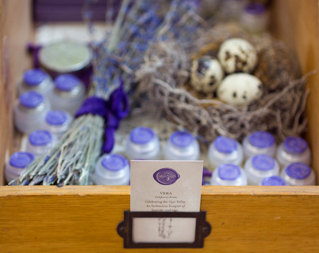 Vera Solid Natural Perfume in Round Violet Jar